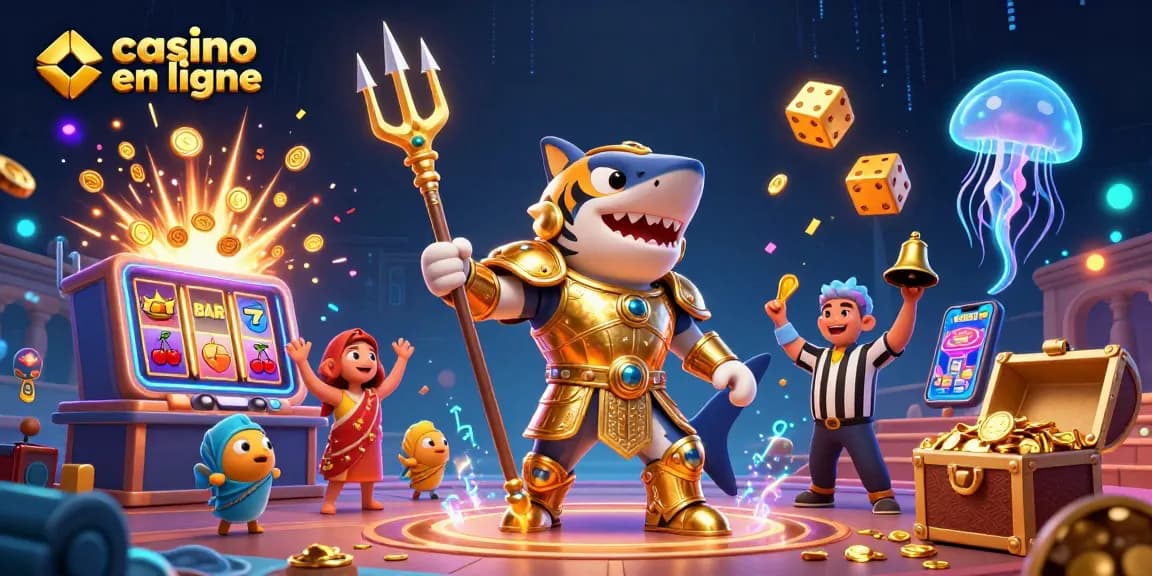 Jouer aux jeux de casino en ligne avec des personnages fascinants dans une scène sous-marine dynamique.
