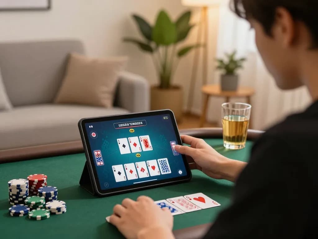 Engaging with the house edge at nhà cái 8xbet during a thrilling poker session online.