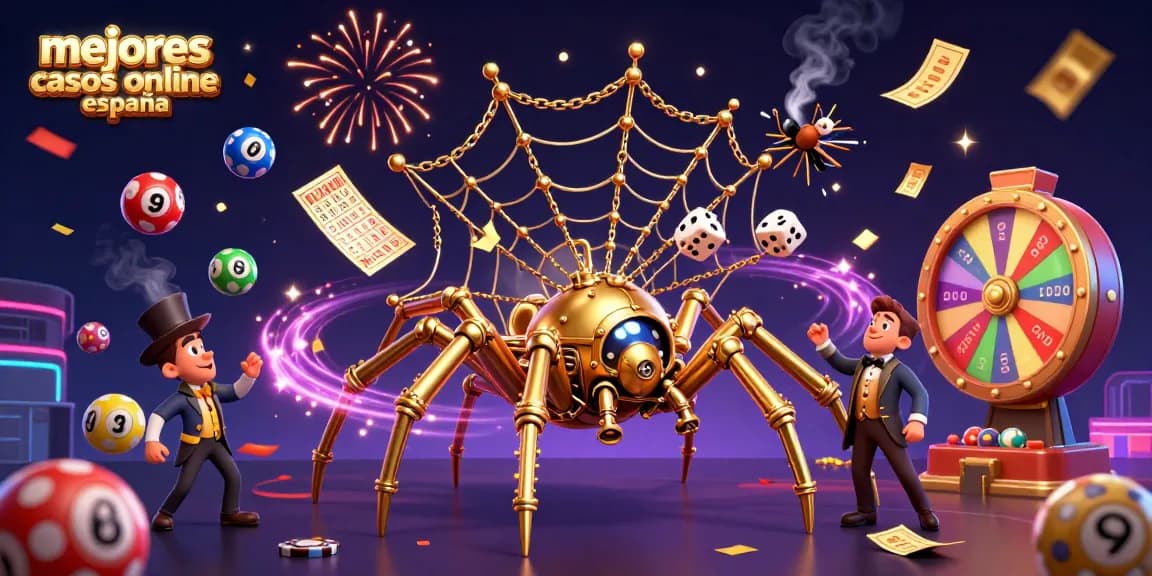 Disfruta de los mejores casinos online España con esta vibrante y dinámica ilustración 3D.