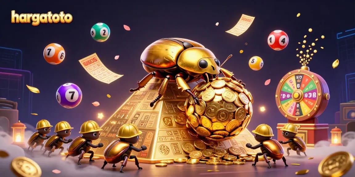 Engage with hargatoto's thrilling lottery experience featuring vibrant symbols and dynamic elements.