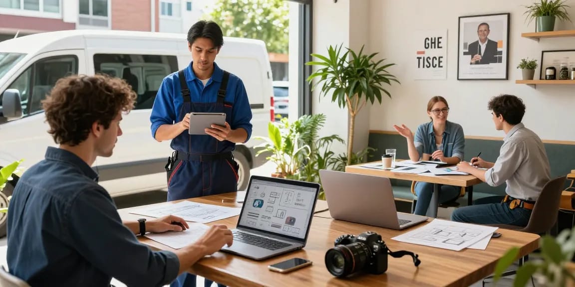 Connect with clients and promote your servises startups through online platforms showcasing diverse contractors.