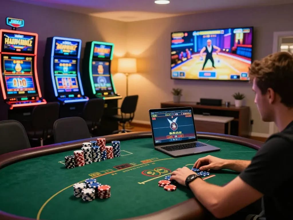 Player enjoying engaging games on the 789 club online casino platform, showcasing dynamic gameplay from home.