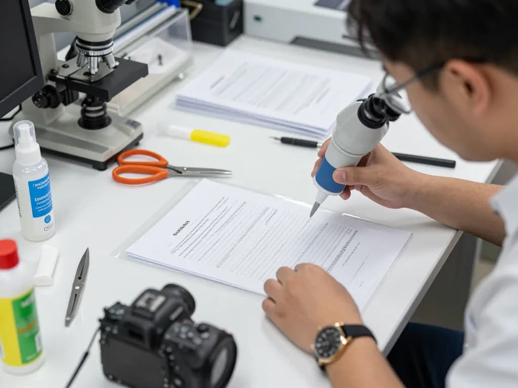 Expertly removing plastic lamination using specialized solutions for cách bóc giấy tờ đã ép plastic in a professional office.