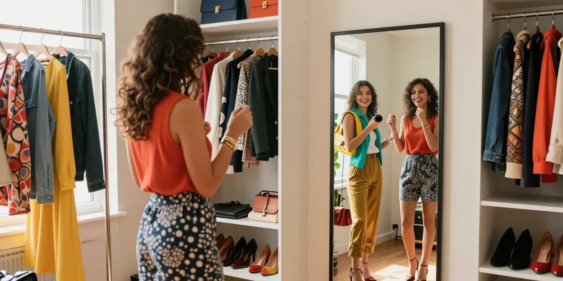 Riscopri la tua autenticità con il guardaroba capsula, outfit colorati e accessori stilosi.