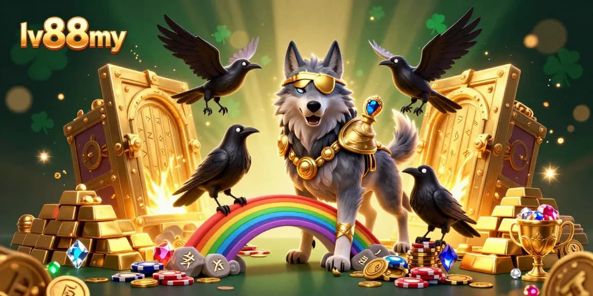 Experience thrilling wins with lv88my at an exciting online casino atmosphere featuring Odin and ravens.