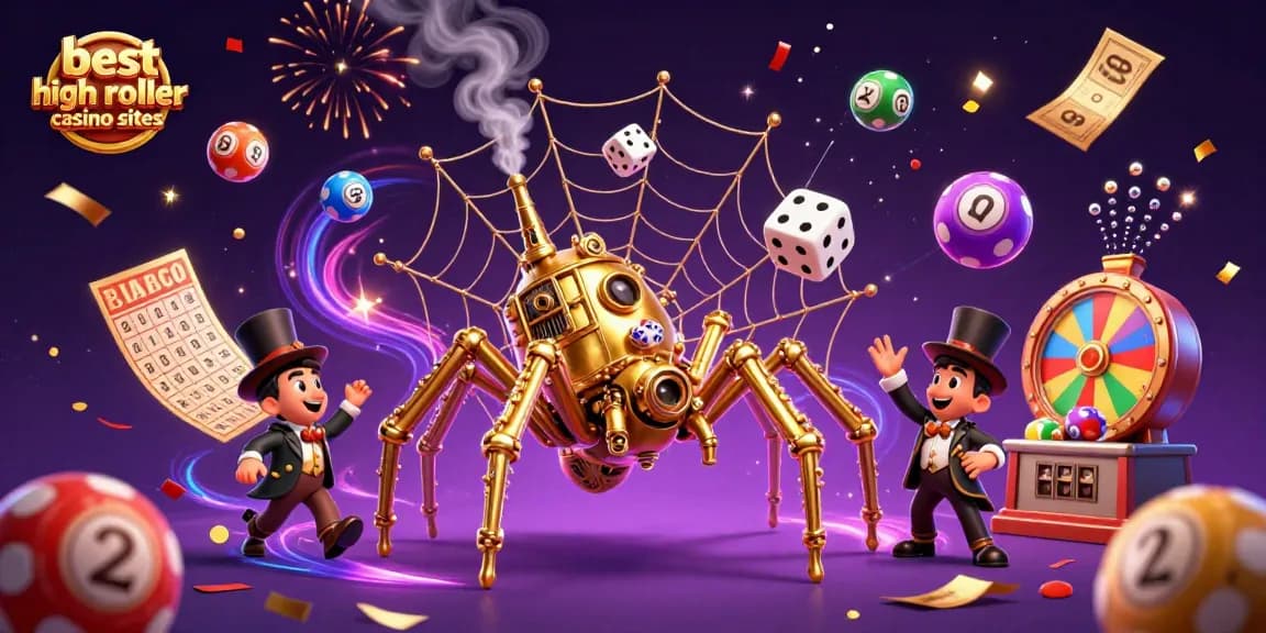 Experience the thrill at the best high roller casino sites with our detailed 3D illustration.