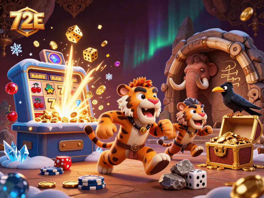 Aposte e ganhe no cassino 72E com uma ilustração vibrante e divertida!
