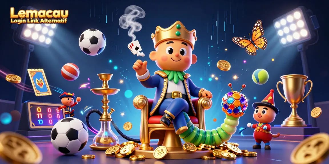 Experience the fun of gambling with Lemacau Login Link Alternatif, featuring vibrant characters and dynamic sports elements.