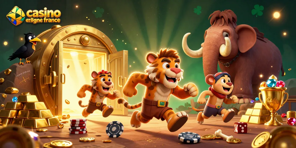 Jouer au casino en ligne France avec des personnages colorés dans un cadre dynamique et captivant.