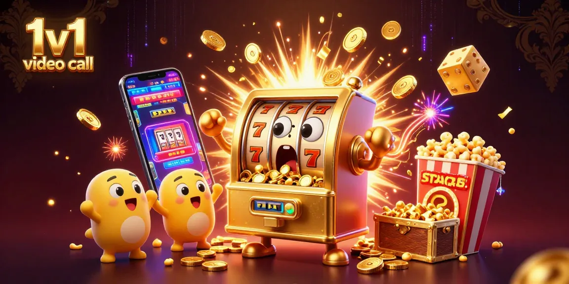 Engage in thrilling 1v1 video call interactions while winning with dynamic casino slot visuals.