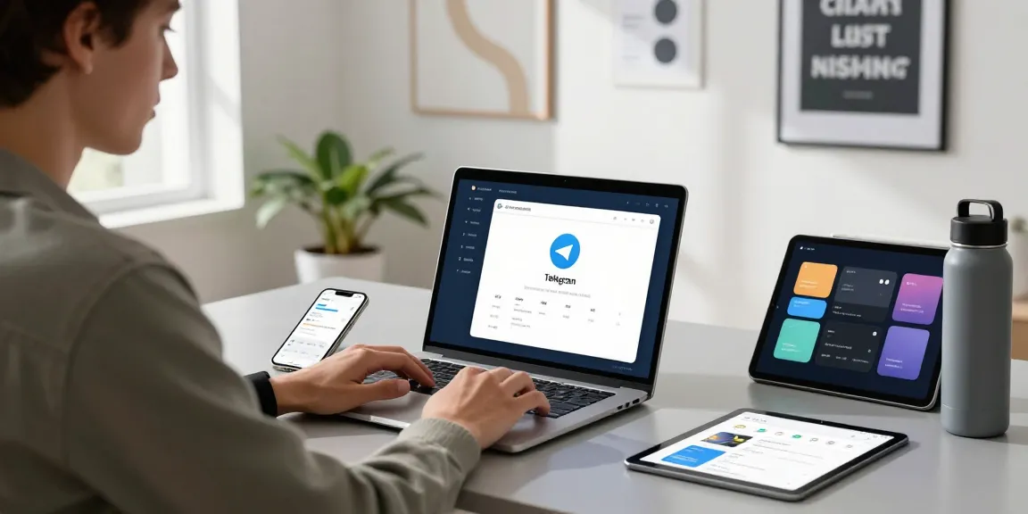 Using Telegram in China: Comprehensive guide setup in a modern office space.
