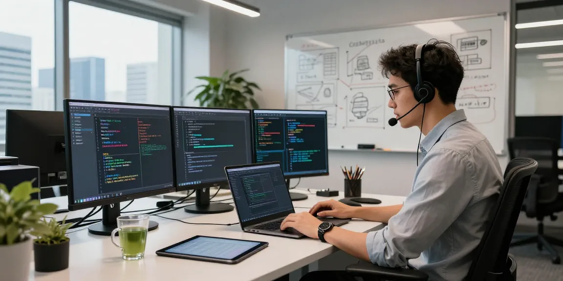 Engineer utilizing NAGA2000 in a modern tech workspace with collaborative tools and vibrant atmosphere
