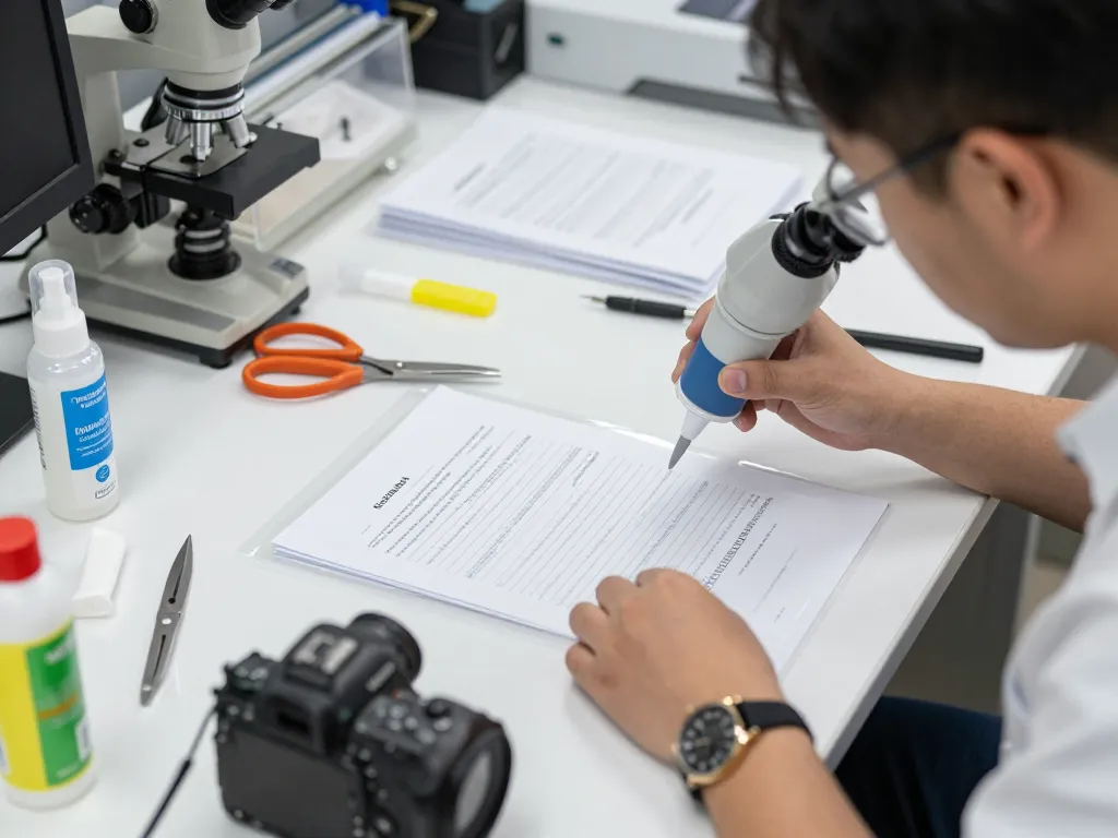 Expertly removing plastic lamination using specialized solutions for cách bóc giấy tờ đã ép plastic in a professional office.