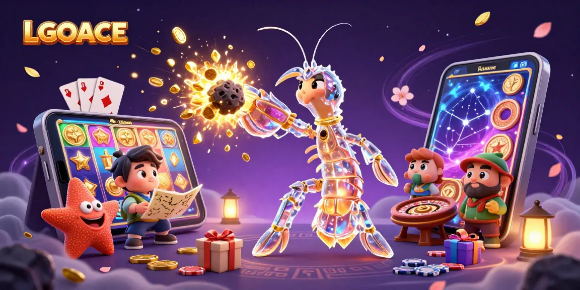 LGOACE showcases an exciting online casino experience with vibrant slot games, dynamic characters, and rich visual elements.