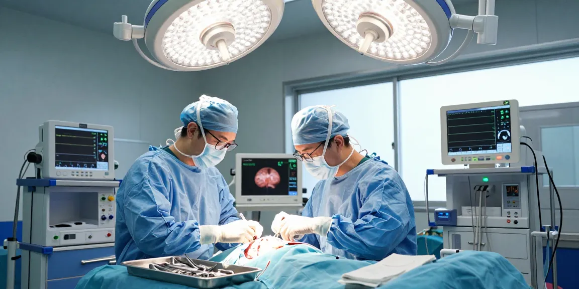 Brain surgery in progress with skilled team and patient under anesthesia, showcasing the vital aspects of beyin ameliyatı.