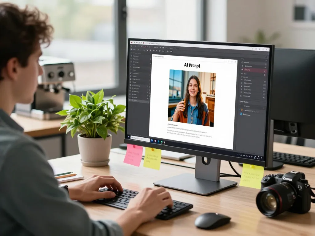 Generating AI prompts with image to prompt ai tool in a dynamic workspace.