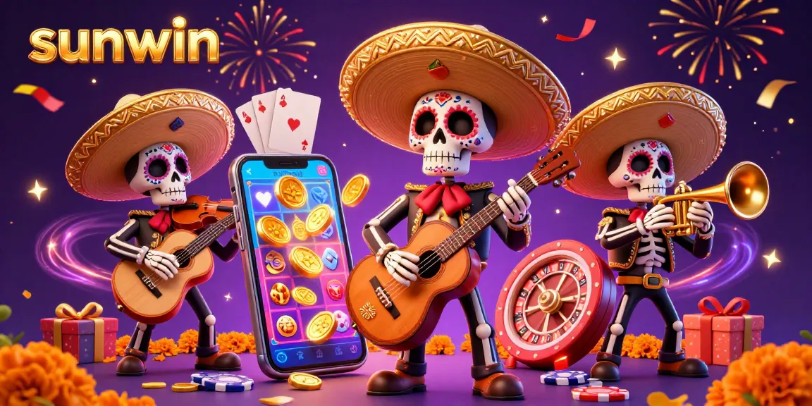 Experience captivating gameplay with sunwin's vibrant slot action featuring a colorful mariachi band.