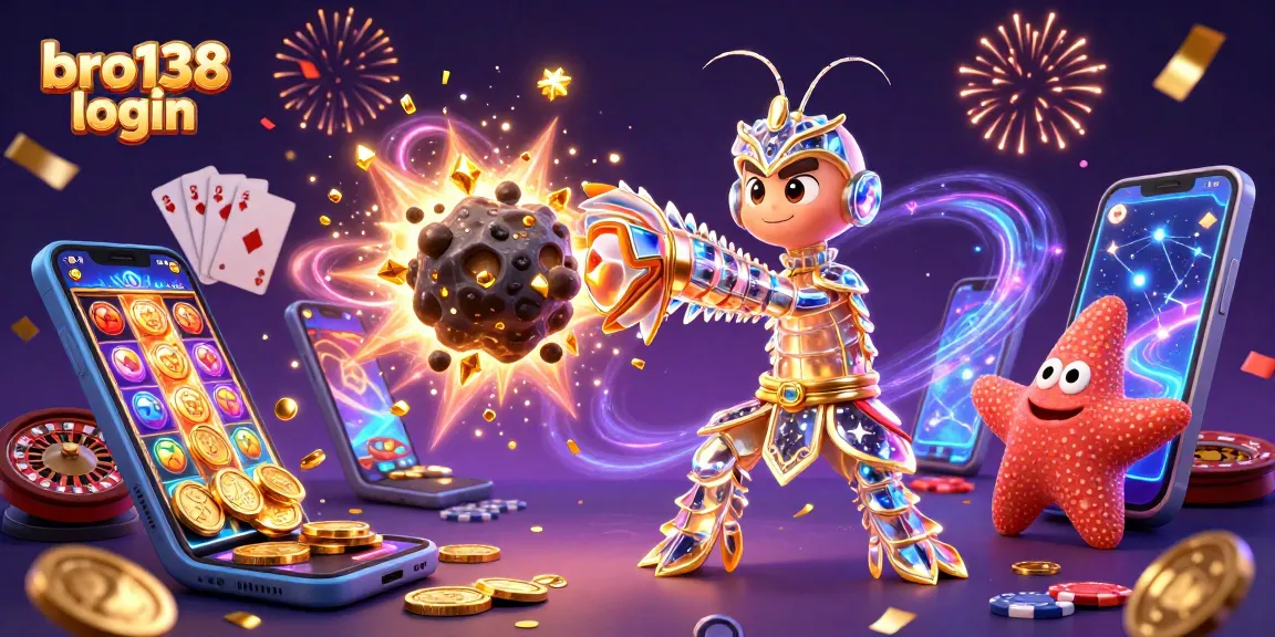 Engage with bro138 login to access thrilling slot games surrounded by colorful animations and casino elements.