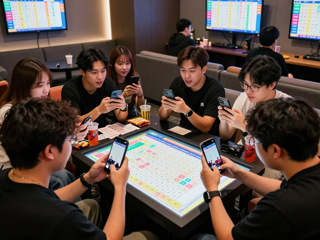 Live Hongkong Lotto draw scene with excited players and winning numbers displayed, capturing the thrill of gaming.