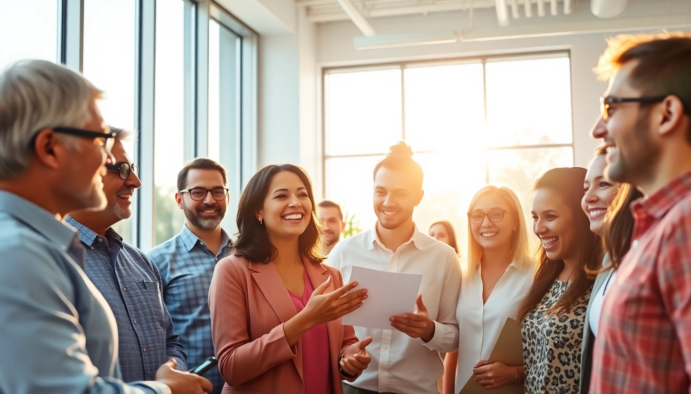 People enjoying a joyful moment in newsmilelife, emphasizing health and wellness in a bright office.
