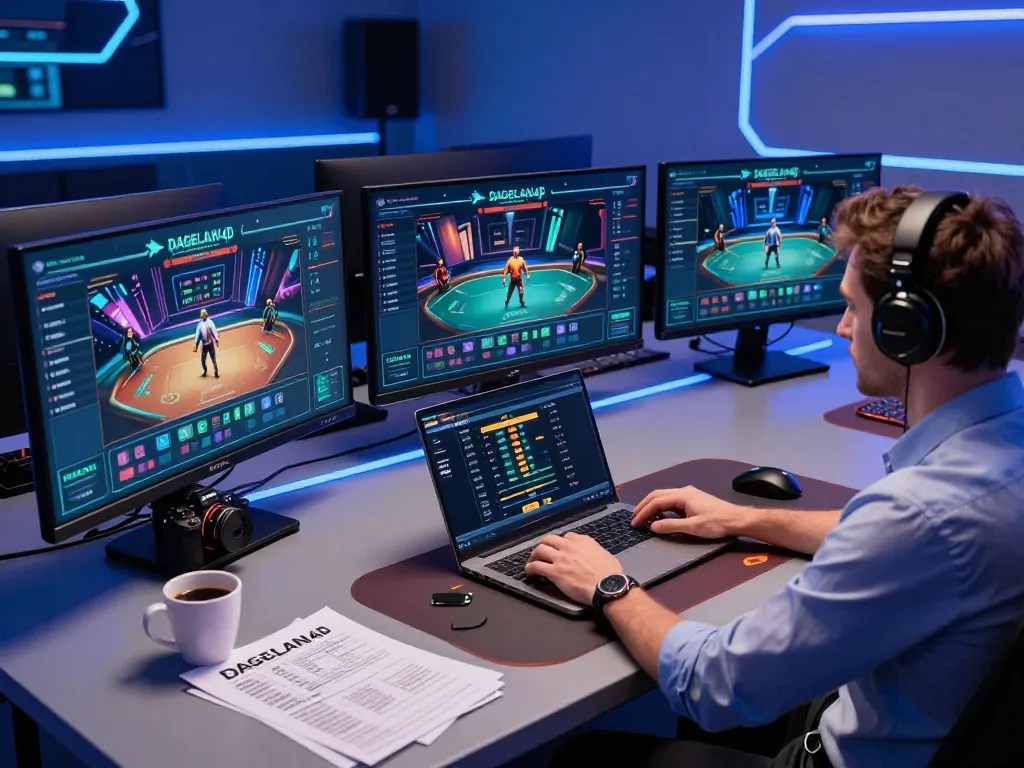 DAGELAN4D online poker gaming session with detailed gaming screens showcasing strategies.