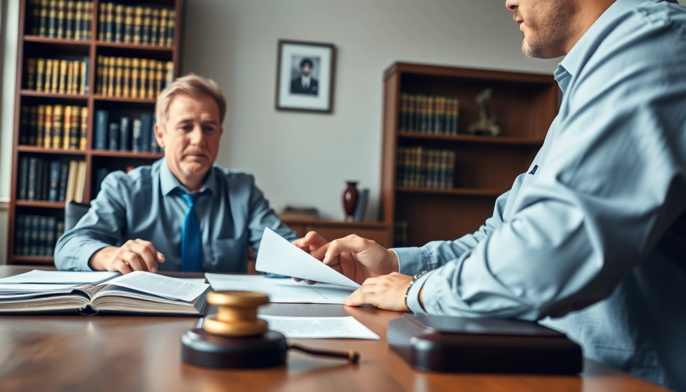 Clearwater truck accident lawyer in a client meeting discussing accident case details.