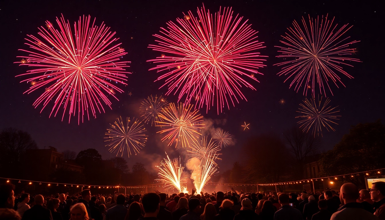 Witnessing an enchanting fireworks show lighting the sky in the UK.