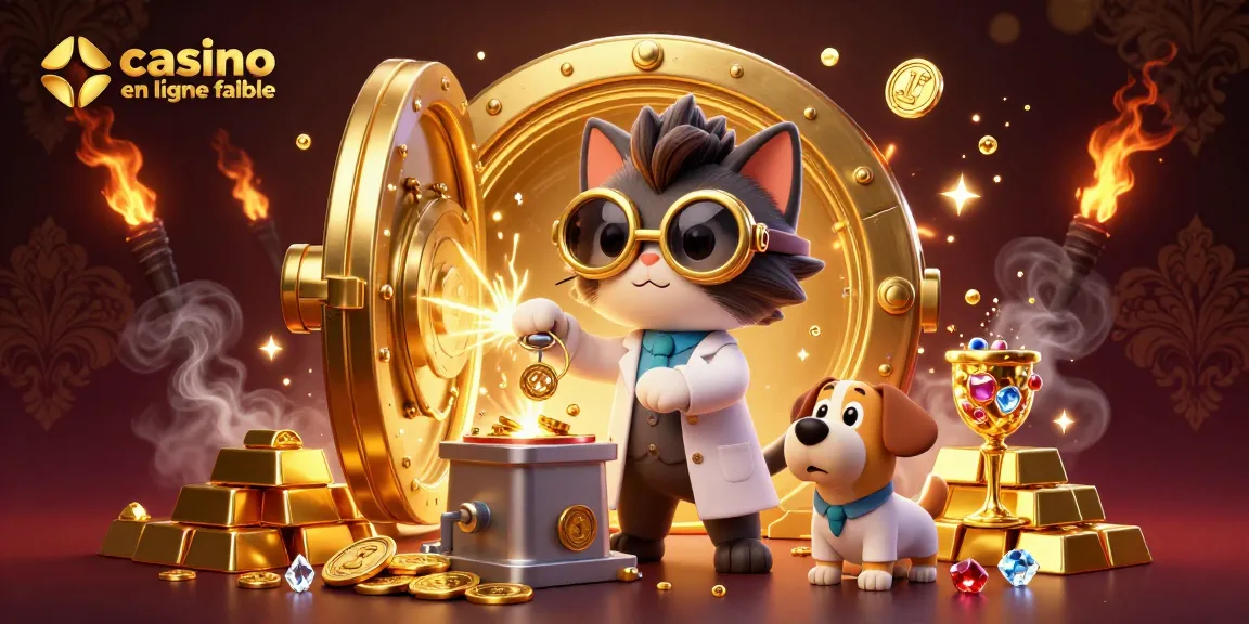 Rejoignez le chat fou scientifique dans une scène palpitante d'un casino en ligne fiable débordant d'or et d'excitation.