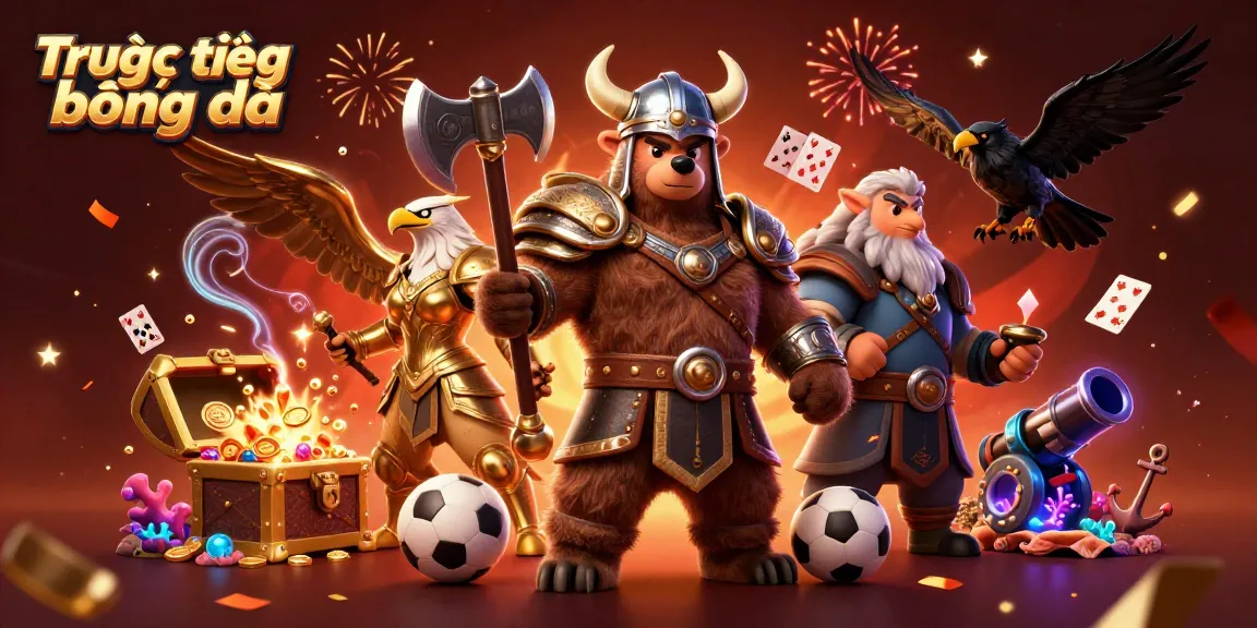 Engage in Trực tiếp bóng đá with dynamic elements of sports betting in a visually rich illustration.