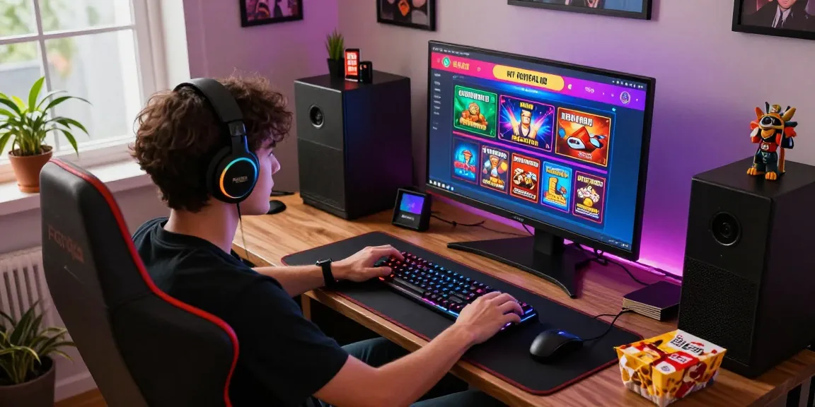 Immersives Paysafe Card Casino-Erlebnis mit einem Spieler in einer gemütlichen Umgebung, der Online-Gaming genießt.