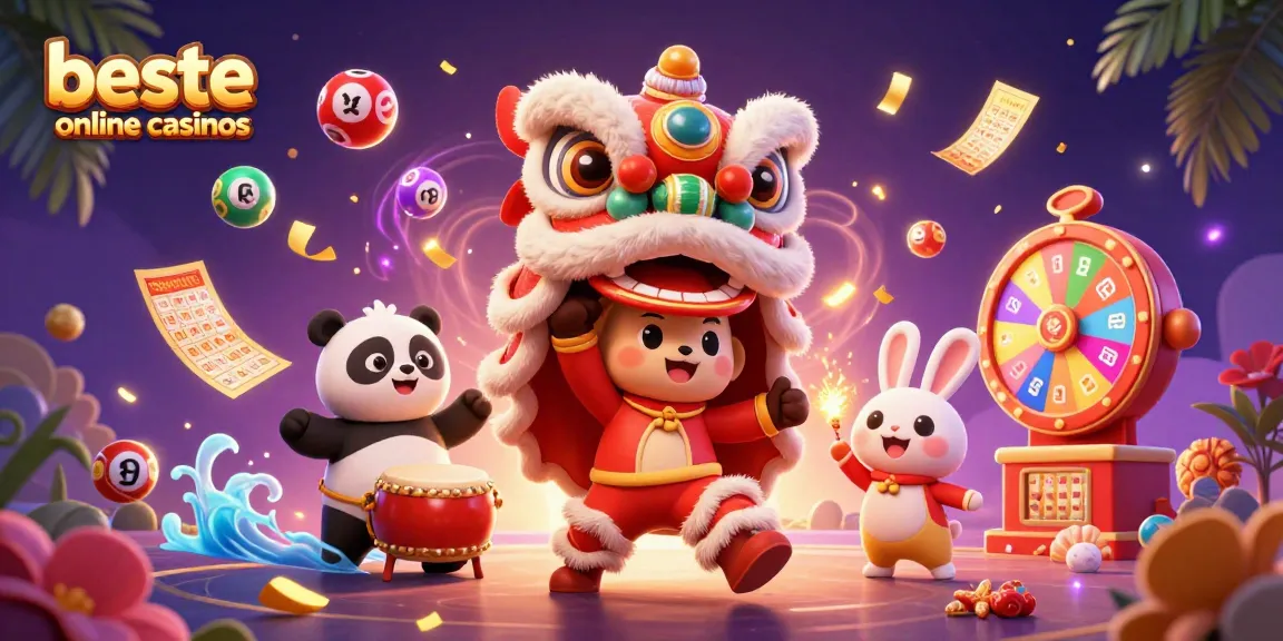 Experience the excitement at beste online casinos with vibrant characters and dynamic lottery elements.