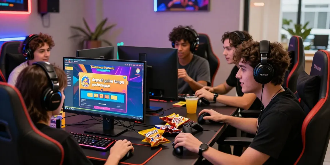 Exciting online gaming scene featuring friends enjoying deposit pulsa tanpa potongan on a vibrant platform, highlighting gaming atmosphere.