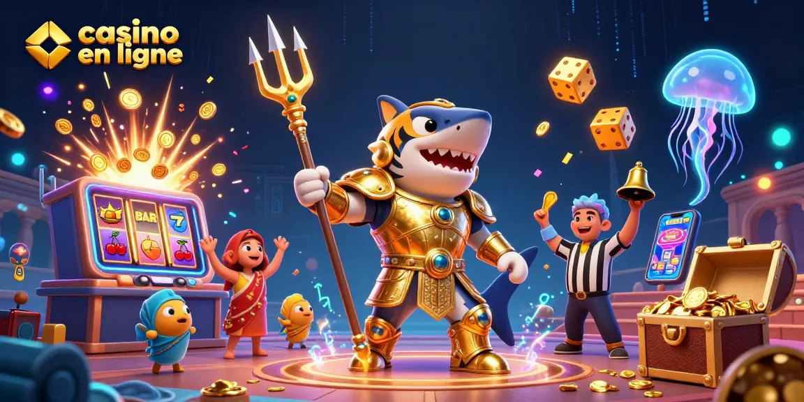 Jouer aux jeux de casino en ligne avec des personnages fascinants dans une scène sous-marine dynamique.