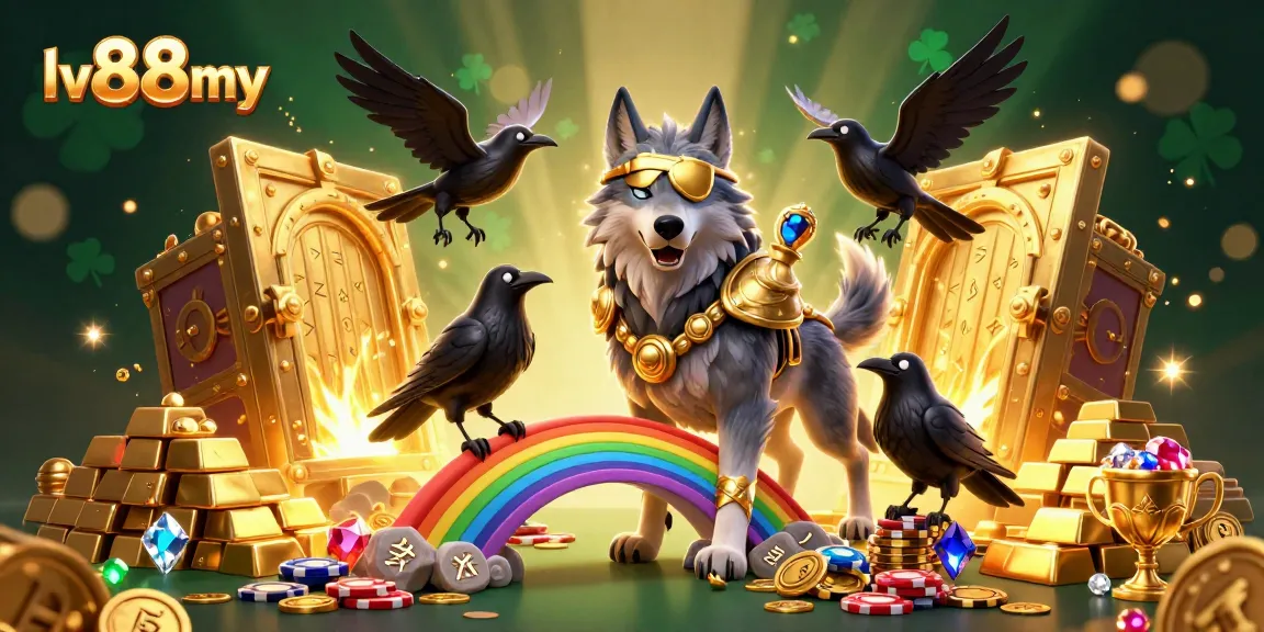 Experience thrilling wins with lv88my at an exciting online casino atmosphere featuring Odin and ravens.
