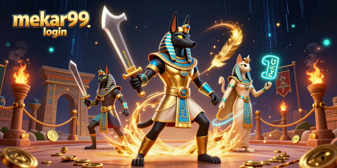 Mekar99 login showcases exciting gaming action with mythical characters in an immersive arena.