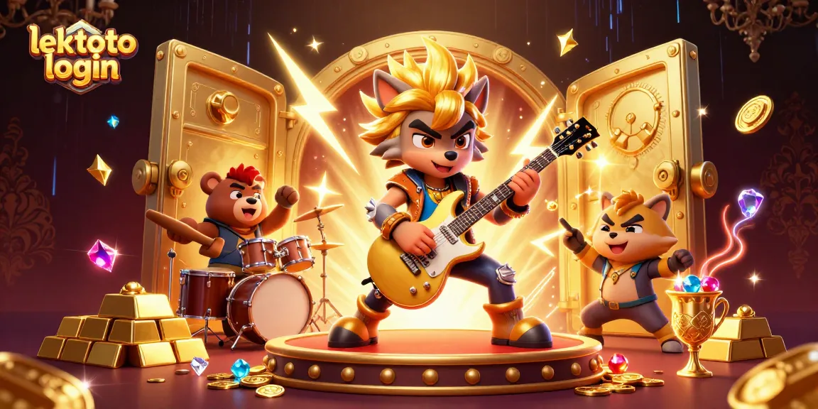 Experience thrilling online gaming with lektoto login featuring vibrant 3D casino elements and energetic characters.