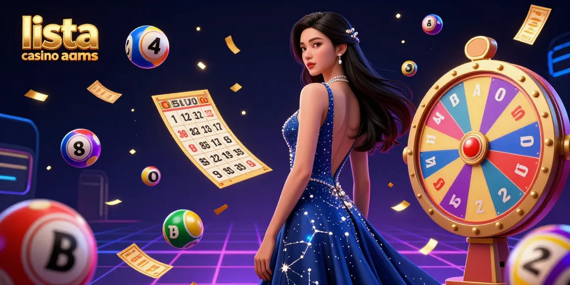 Interagisci con il vivace mondo della lista casino non aams che mostra elementi dinamici delle lotterie e un'affascinante protagonista asiatica.
