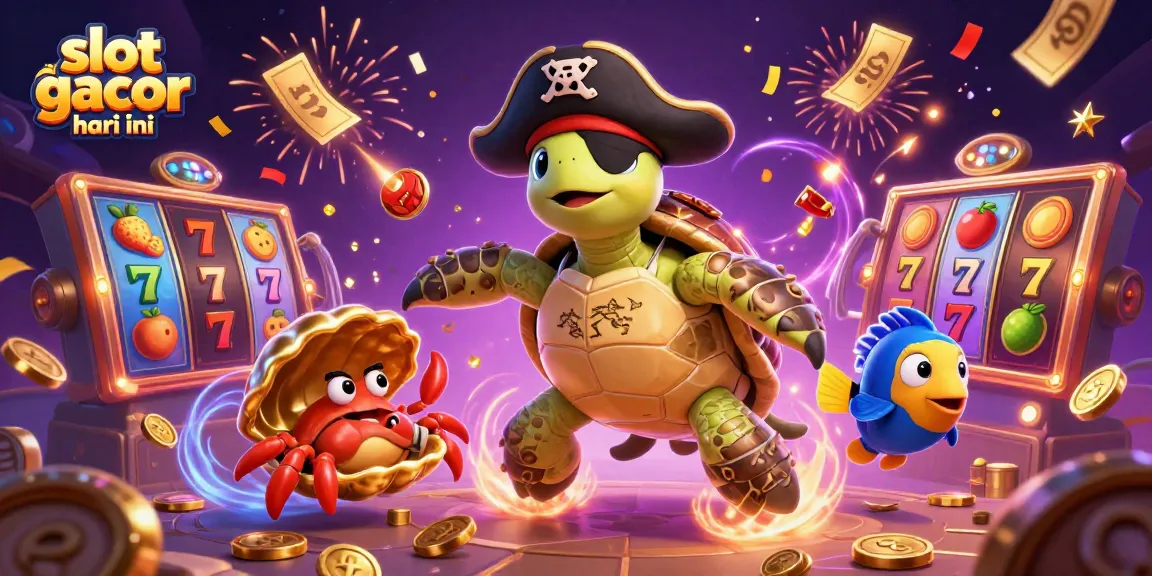 Menangkan slot gacor hari ini dengan petualangan karakter unik dalam ilustrasi kasino yang meriah.