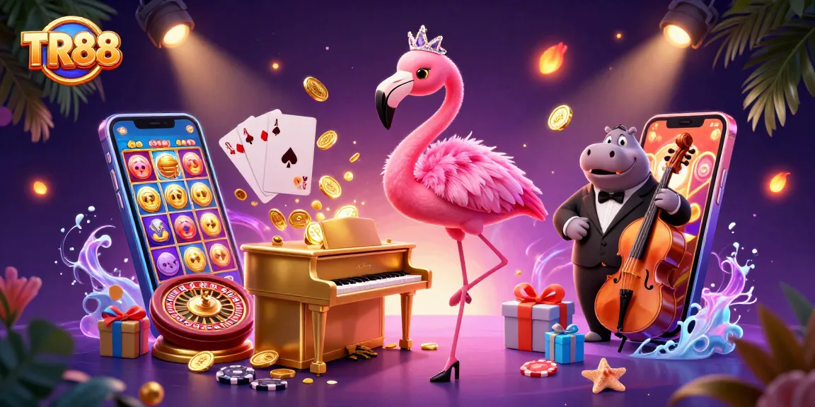 Engage with TR88's thrilling casino experience featuring vibrant characters and dynamic slot games.