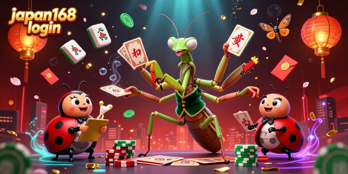 Experience exciting gameplay with japan168 login and vibrant casino elements in this illustration.