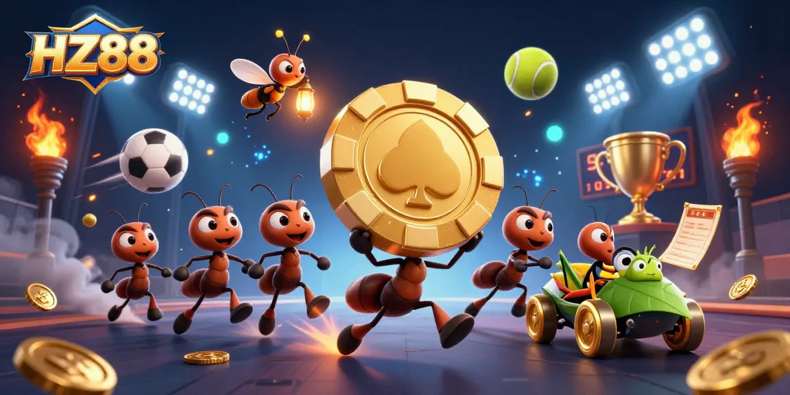 Experience thrilling adventures at HZ88 with vibrant characters and dynamic casino elements.
