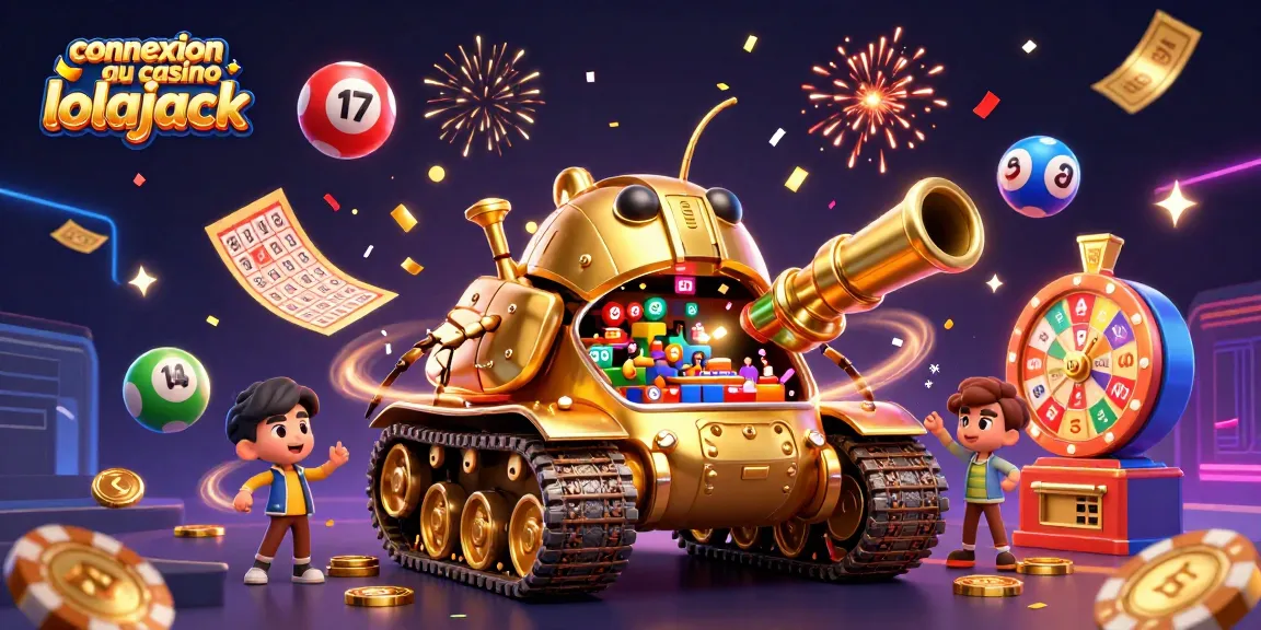 Engage in fun at the connexion au casino lolajack with colorful lottery balls and vibrant gaming elements.