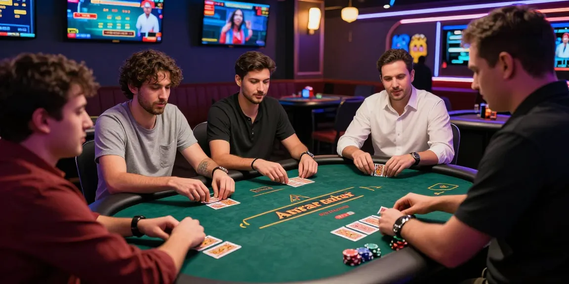 Engaging Andar Bahar live dealer scene showcasing players and real cards for an immersive gaming experience.