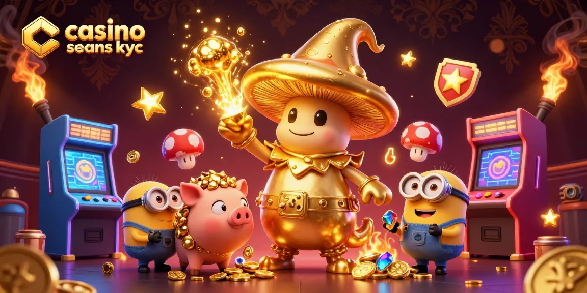 Jouez sur un casino en ligne sans KYC et gagnez des trésors dans une illustration magique.