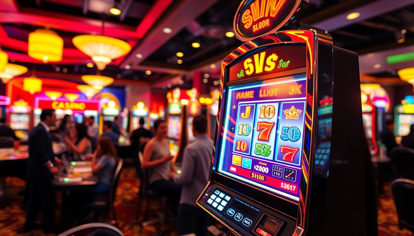 Slot gacor hari ini menarik pemain dalam suasana kasino yang ceria.