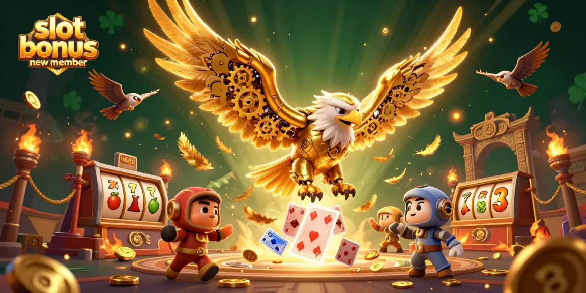 Win exciting rewards with the slot bonus new member in a vibrant casino scene.
